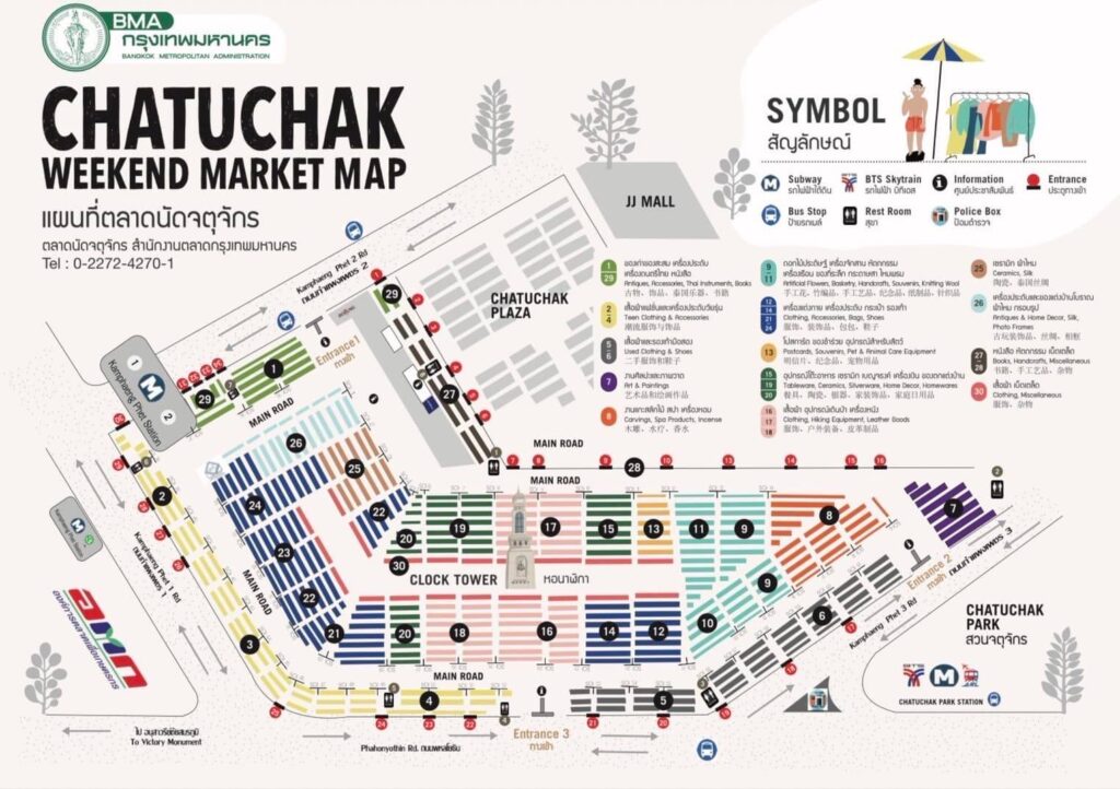 chatuchak weekend market map